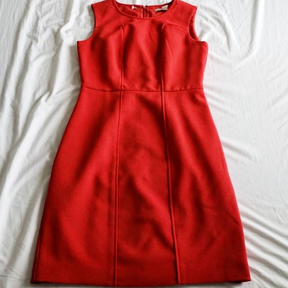 Banana Republic Red Sleeveless Midi Dress